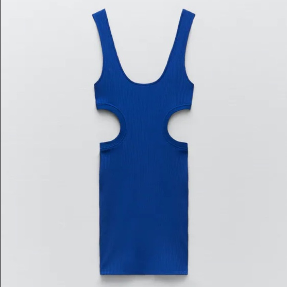 NWT Zara bluish cut out mini dress